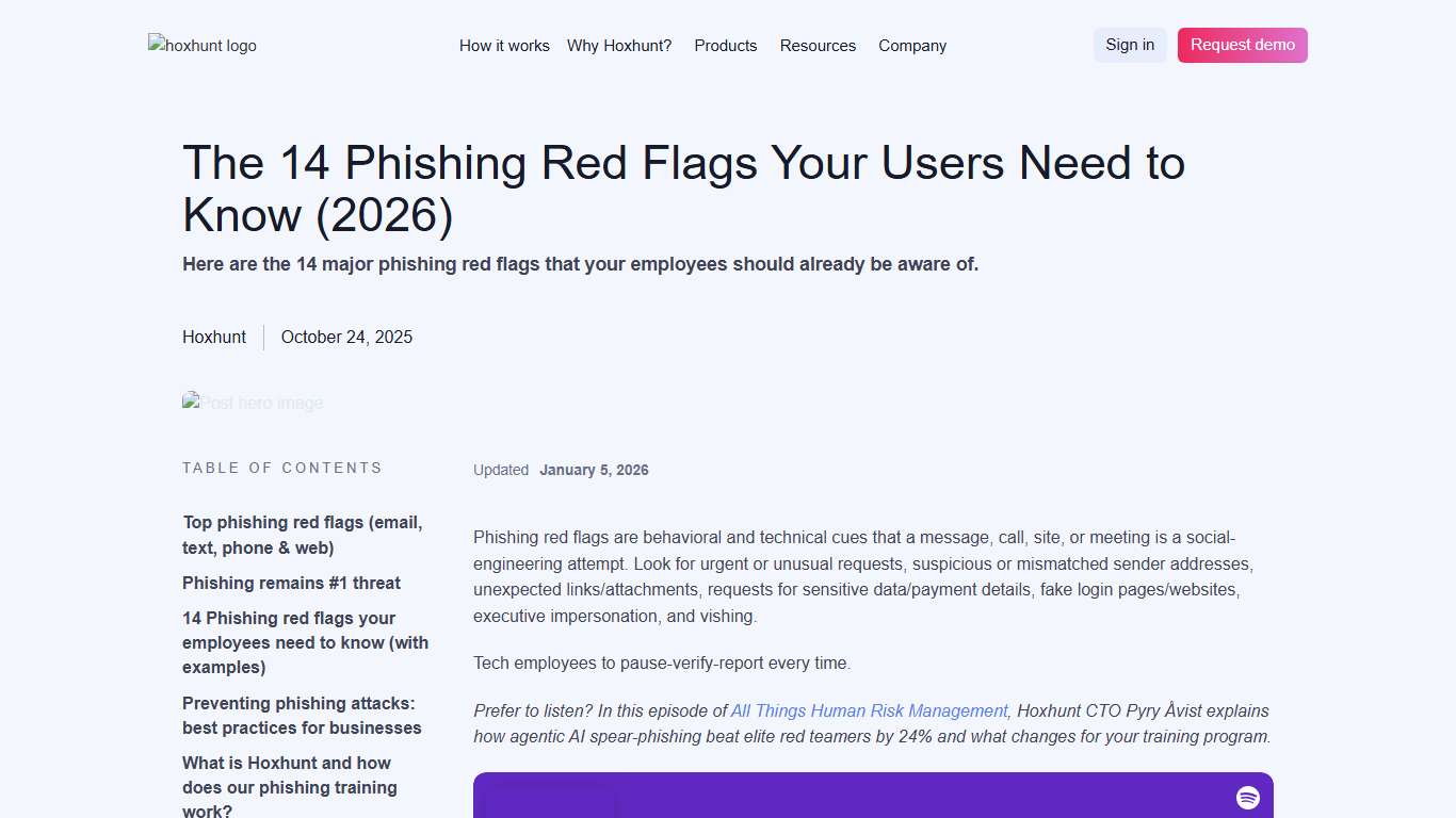 The 14 Phishing Red Flags Your Users Need to Know (2026) - Hoxhunt